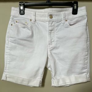 Talbots White Denim Shorts 6P